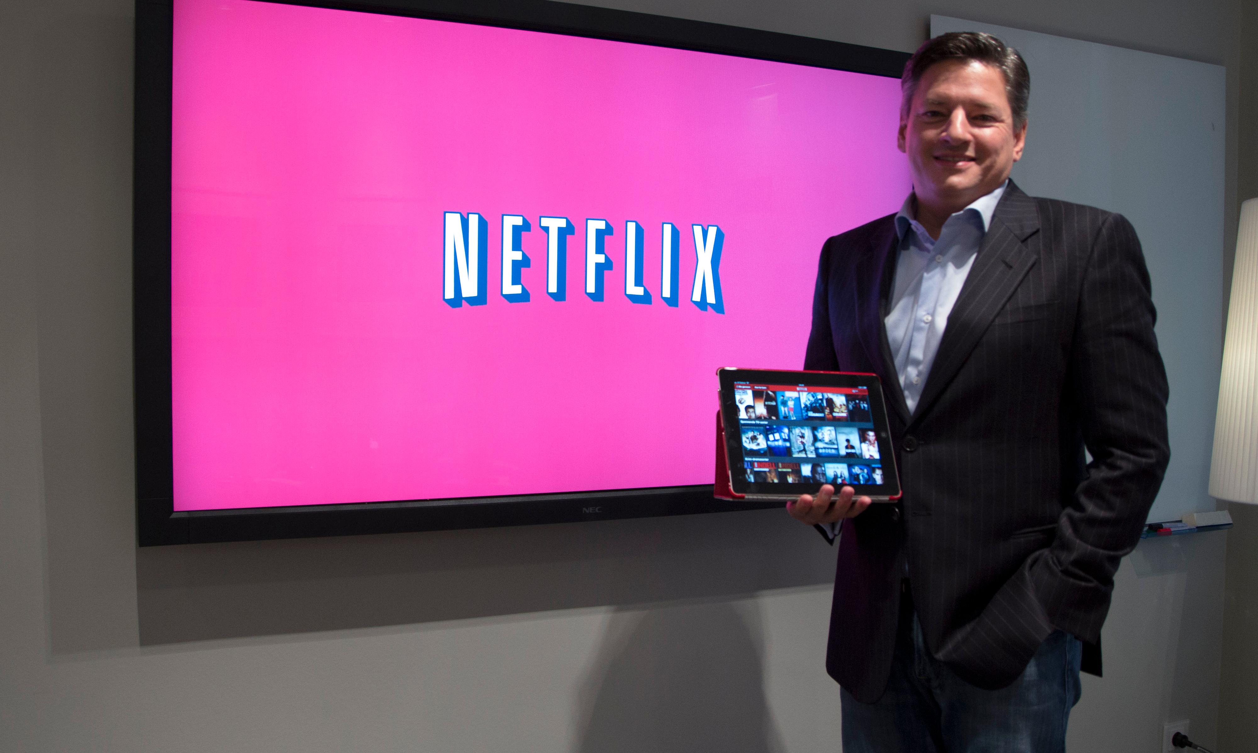 Ted Sarandos er innholdsansvarlig hos Netflix, og hadde mye å si om utdaterte distribusjonsmodeller og selskapets egne visjoner.Foto: Niklas Plikk, Hardware.no