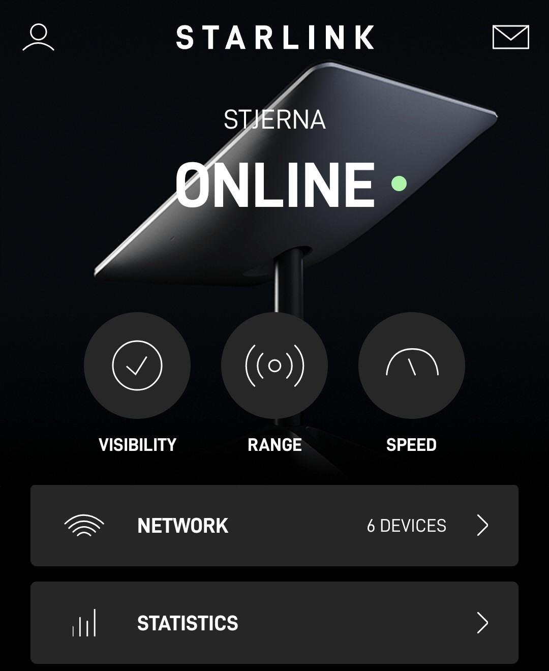 Starlink-appen hadde vi riktignok litt trøbbel med, men den er helt nødvendig og veldig kjekk for å sjekke stabiliteten og kvaliteten på internettforbindelsen.