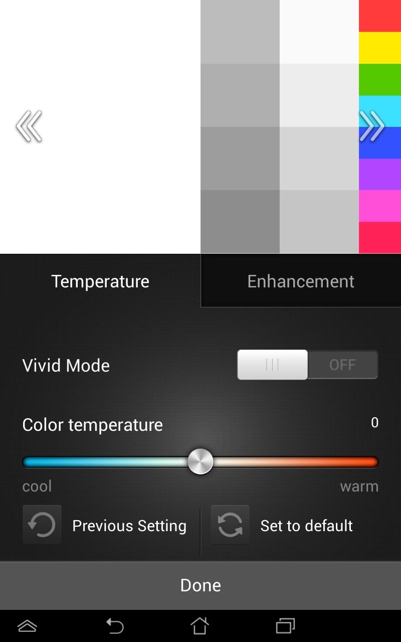 Du kan justere fargene noe ved hjelp av en egen app fra Asus.