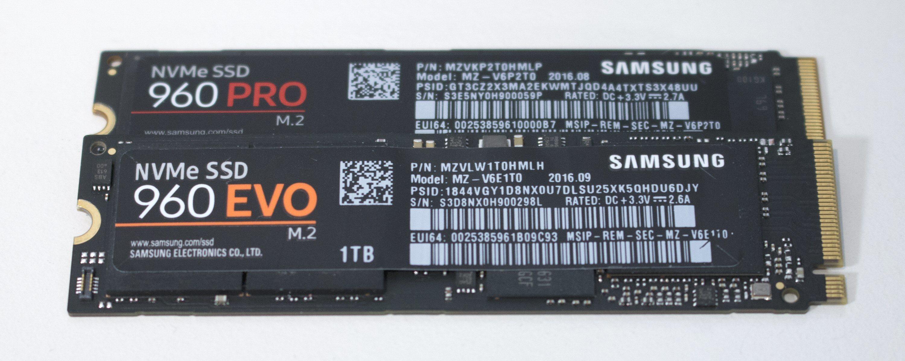 960 Pro er en bedre SSD, men koster i skrivende stund også mellom tretti til førti prosent mer enn 960 Evo.