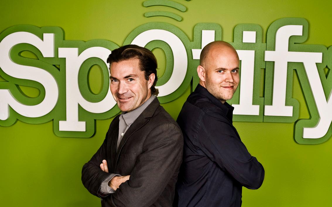 Grunnleggerne av Spotify: Daniel Ek og Martin Lorentzon