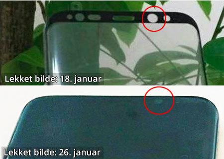Det nye bildet matcher ganske godt med bildet som angivelig viser frontglasset til Galaxy S8.