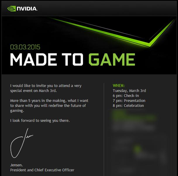 Slik ser invitasjonen fra Nvidia ut.