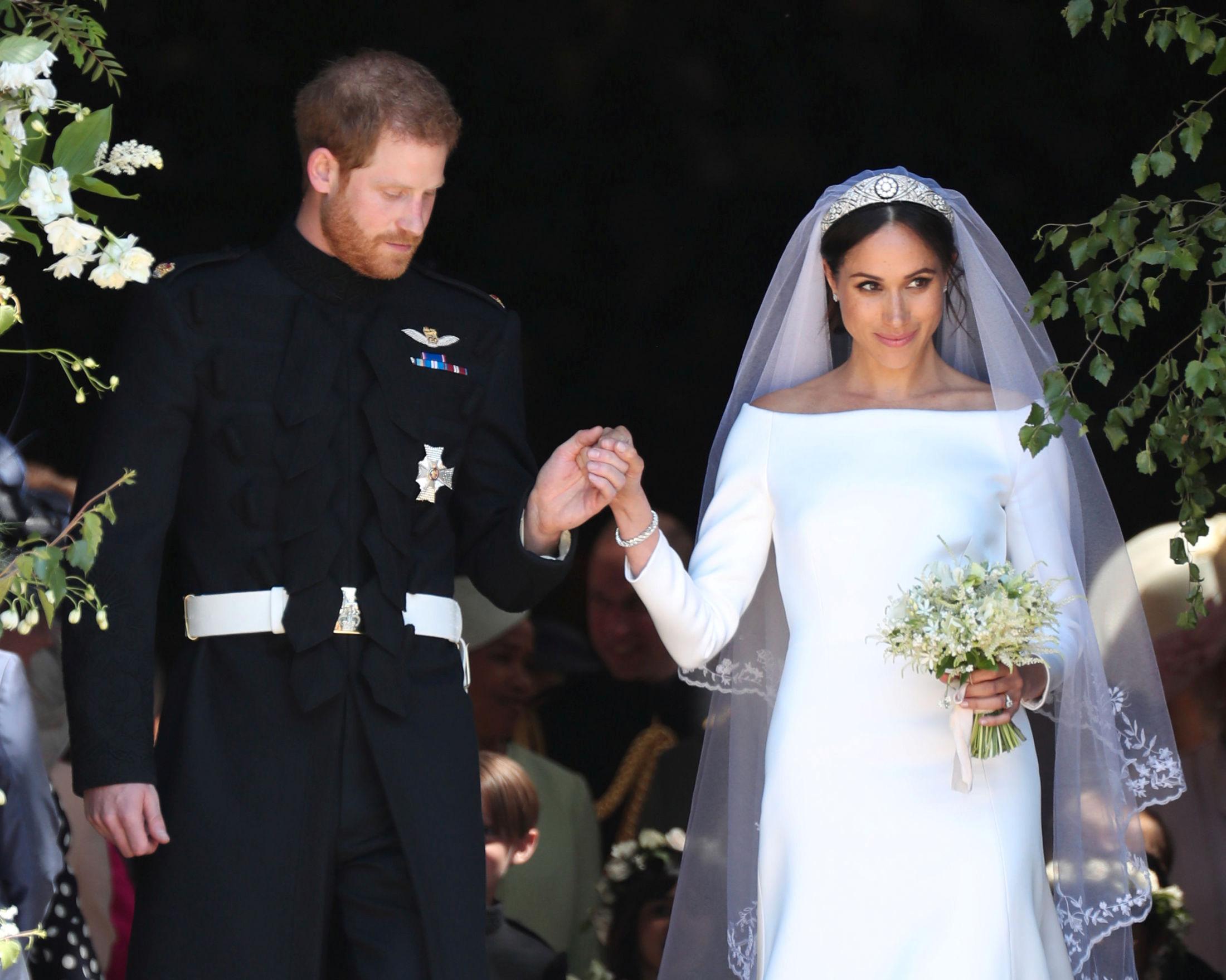KONGELIG PAR: Hertuginne Meghan holdt mye om bryllupskjolen hemmelig for Harry. Foto: Reuters