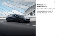 Slik ser markedsføringen av Model 3 Performance ut for det amerikanske markedet. Tallet er enda høyere på Twitter/X.
