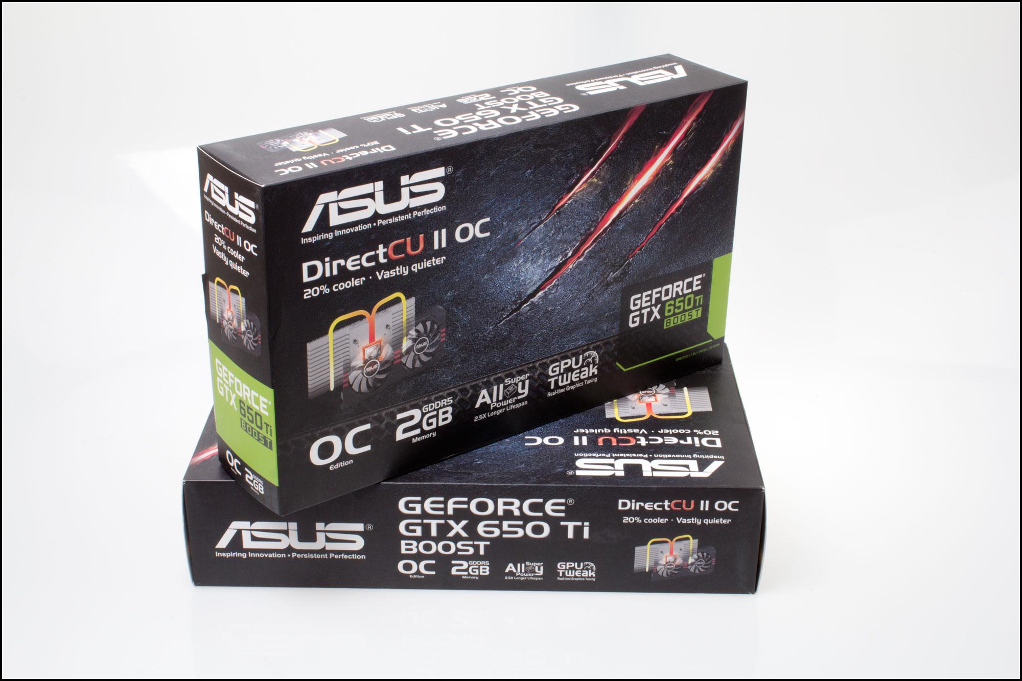 Asus GeForce GTX 650Ti BOOST DirectCU II OC: Produktesker.Foto: Varg Aamo, Hardware.no