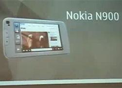 Videoen viser en Nokia N900.