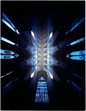 Westminster Abbey fotografert med 4x5" film, f138 og bildevinkel tilsvarende 6,25mm på 35mm fullformat. Foto: Are Thunes Samsonsen