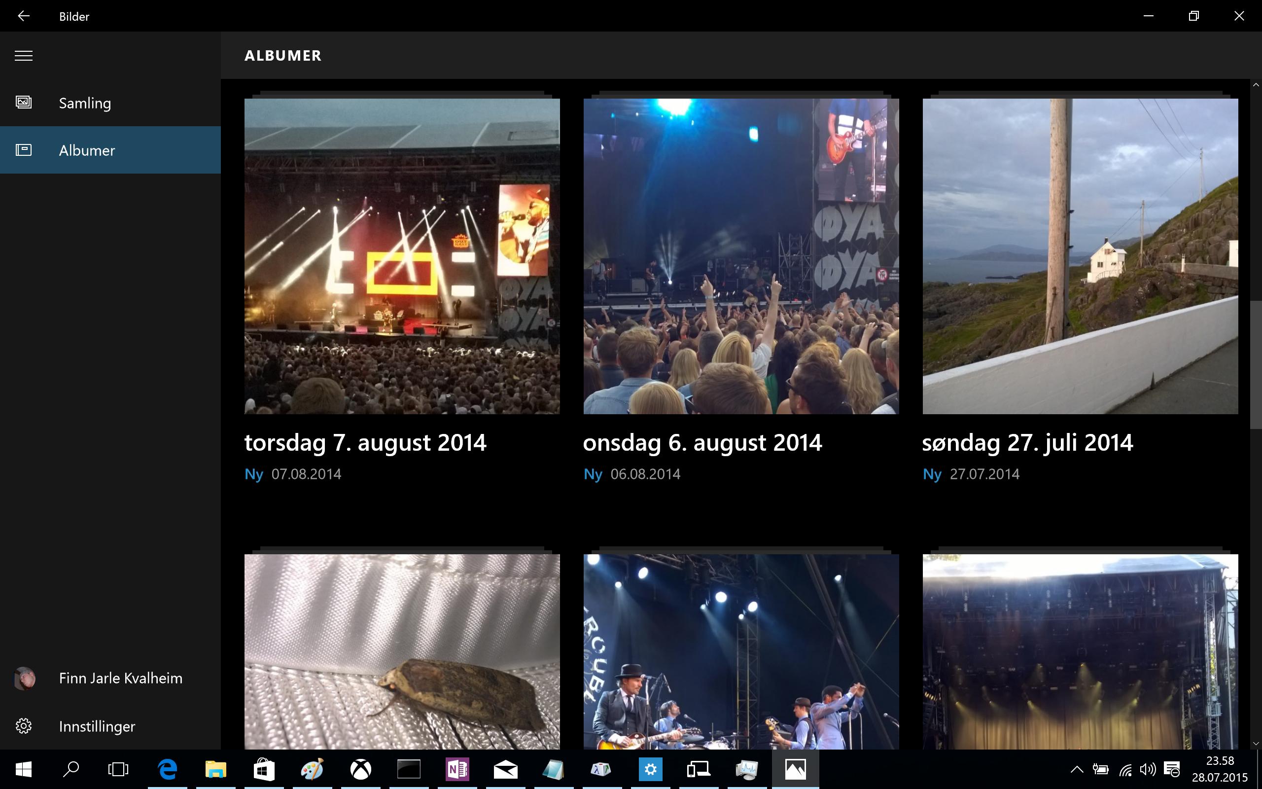 Den nye Bilder-appen i Windows 10 lager bildestrøm av bildene du har lokalt såvel som de som bor i skyen. I tillegg har den en rekke verktøy som lar deg redigere bildene. Foto: Finn Jarle Kvalheim, Tek.no