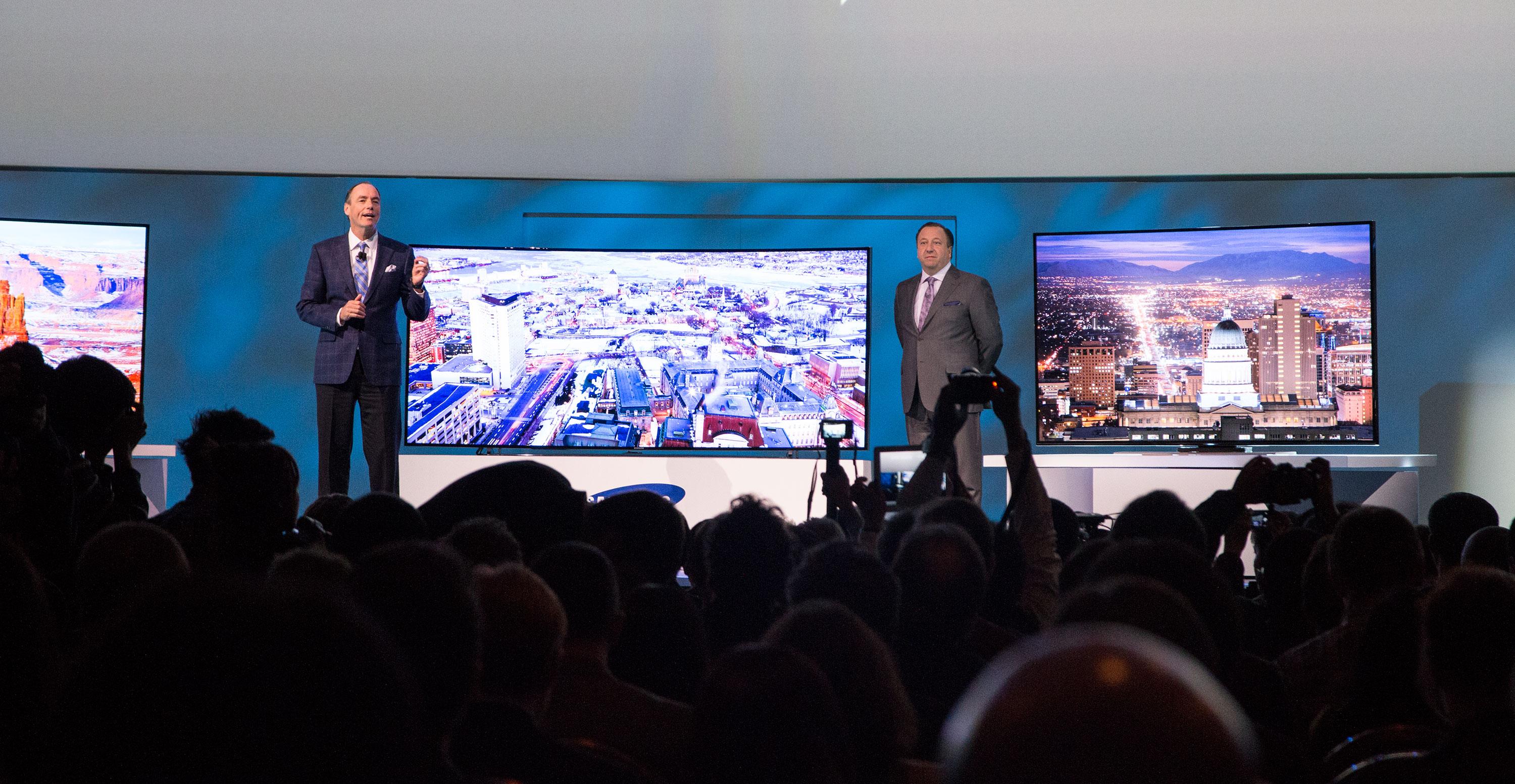 Samsung viste frem flere spennende TV-er under årets pressekonferanse.Foto: Jørgen Elton Nilsen, Hardware.no