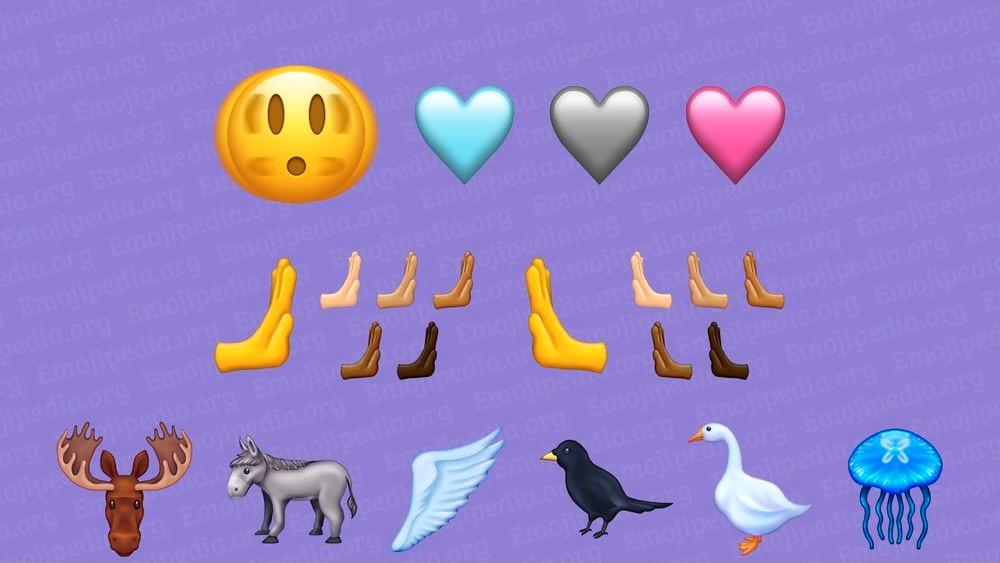 Utdrag fra emojieutkastene Emojipedia har sendt inn til godkjenning.