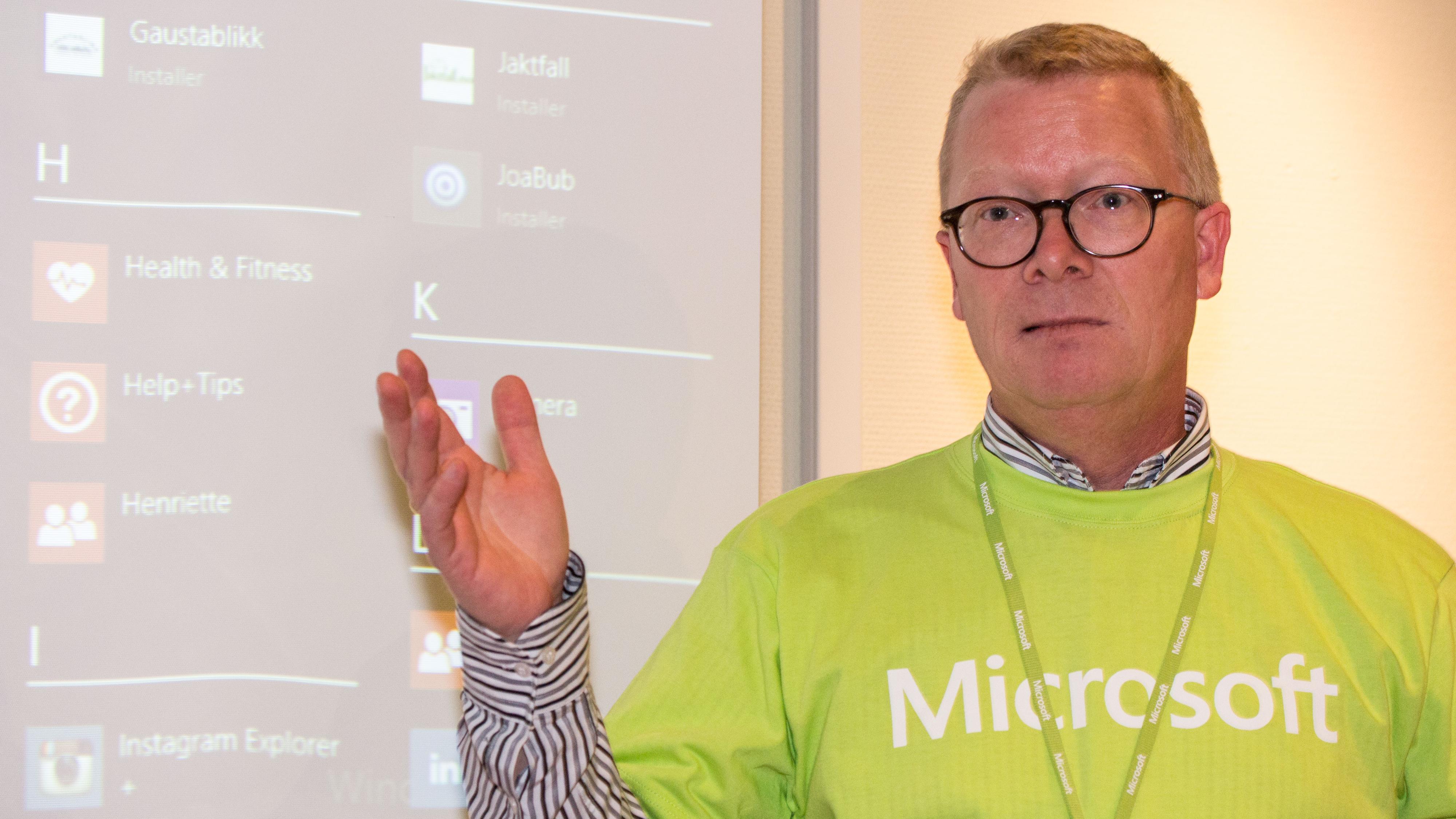 Christian Almskog er direktør for Windows i Norge, og presenterte i dag Windows 8.1 for norsk presse.Foto: Rolf B. Wegner, Hardware.no