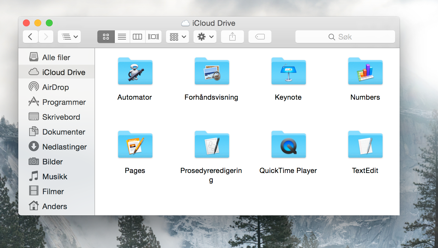 iCloud Drive lar deg utveksle filer og dokumenter mellom alle i-enhetene dine. Noen apper har laget standardmapper for deg, men du kan også opprette dine egne.