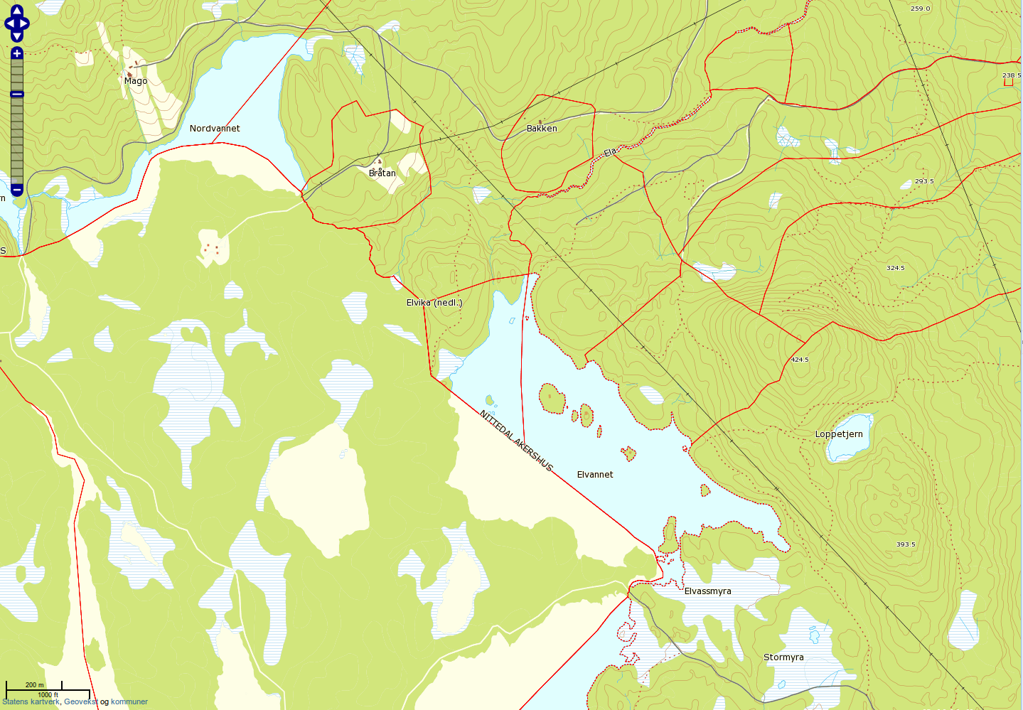 Norgeskart mangler mye detaljer i Oslo Kommune.