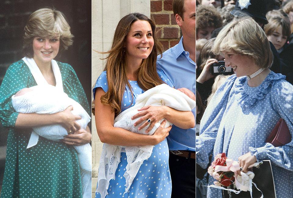 PRIKKEN OVER I-EN: Det er neppe tilfeldig at Kate valgte en prikkete kjole da hun skulle vise frem den nye tronarvingen. Foto: NTB Scanpix/Getty Images/All Over Press