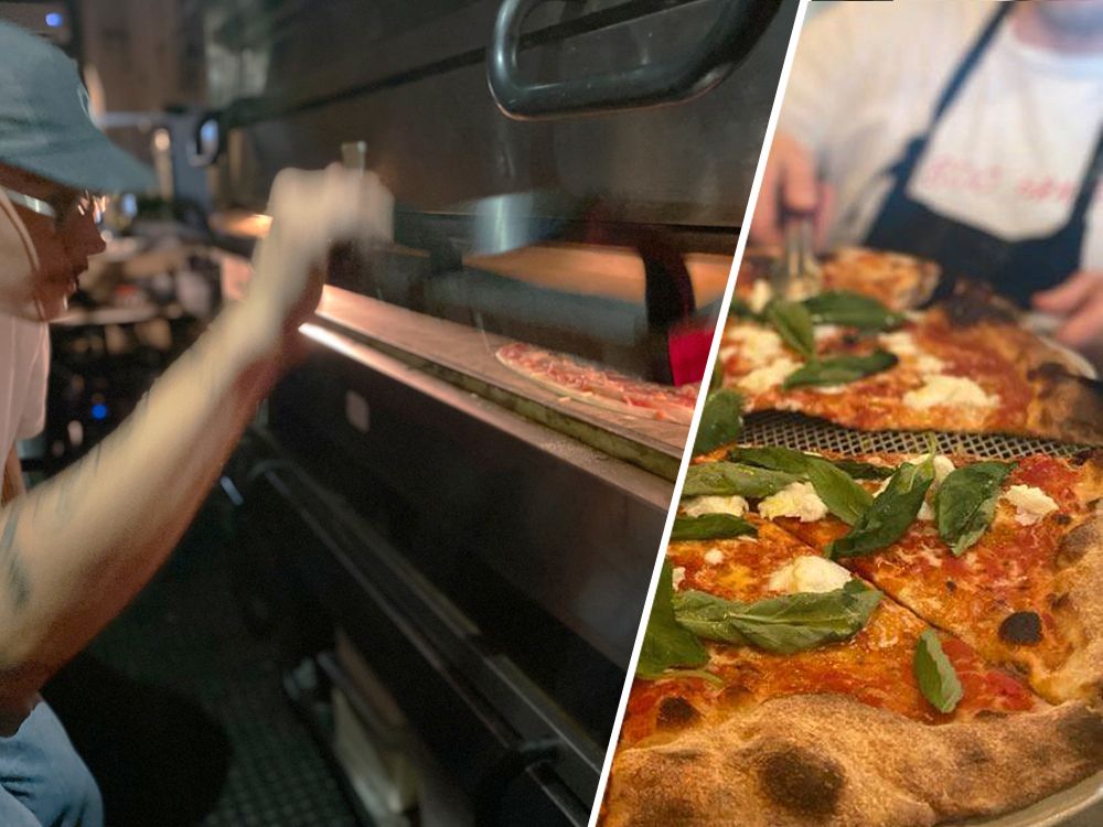 På 800 grader serveras frasig pizza per slice, ”New York-style”.