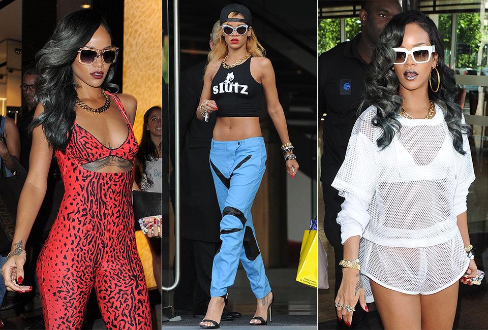 FORANDRING: Rihanna vet å fornye seg, og viste frem flere ulike «looks» i uken som gikk. Foto: NTB Scanpix