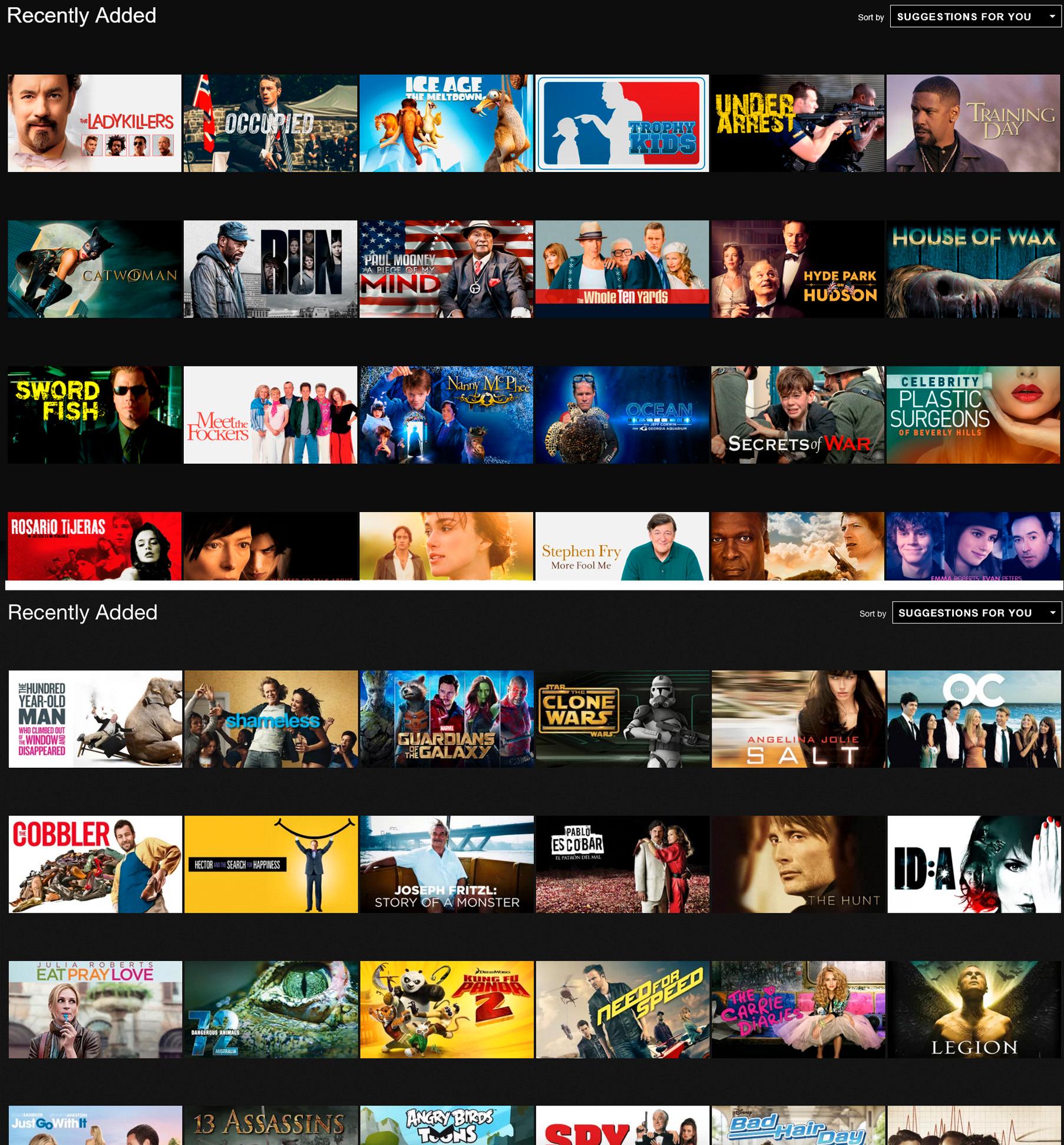 Ved å bruke VPN kan man få tilgang til mange ulike utvalg på Netflix. Her fra de amerikanske og norske utvalgene.