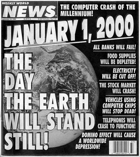Jorden stoppet likevel ikke opp ved overgangen til år 2000.Foto: Faksimile, Weekly World News