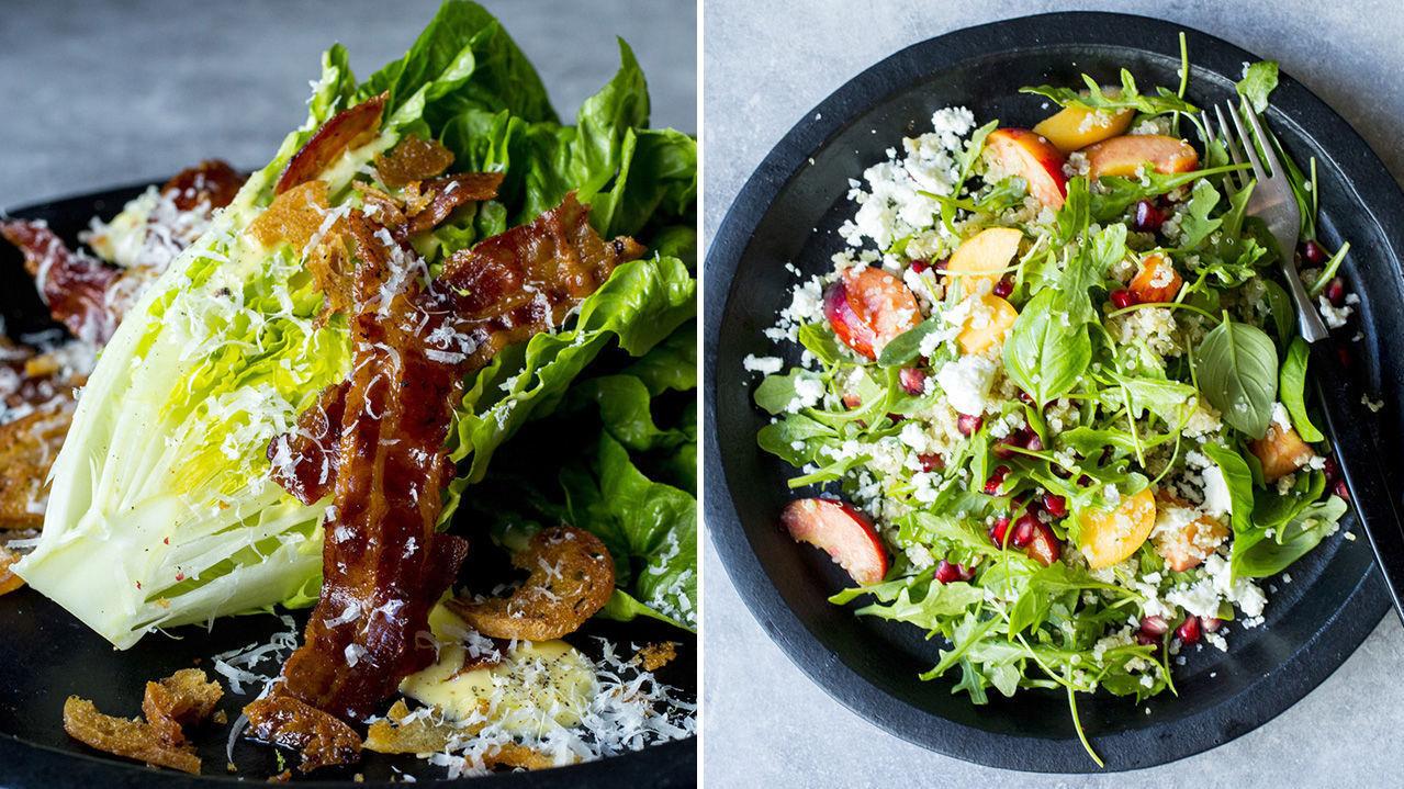 SOMMERSALAT: Sprøtt, digg og kjempegodt. Salat funker til både lunsj, middag og som tilbehør. Foto: Lise Finckenhagen/VG