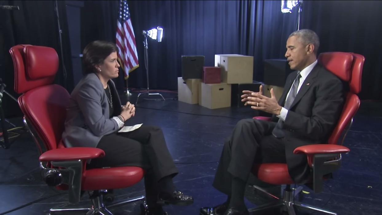 Barack Obama kom med kontroversielle uttalelser i intervjuet med Recode. Foto: Recode/YouTube