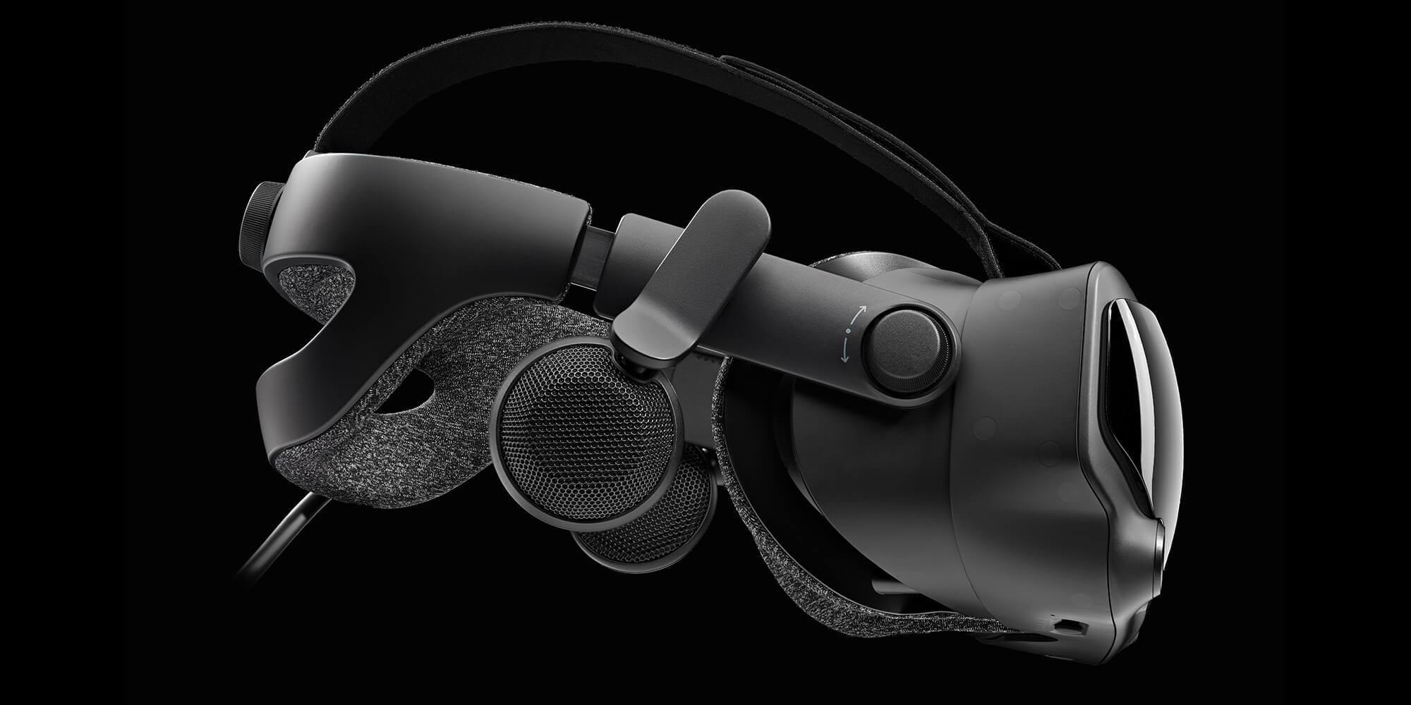 Valve Index VR ser ut som de fleste andre VR-briller og er fortsatt forbundet til strøm og PC med en kabel.