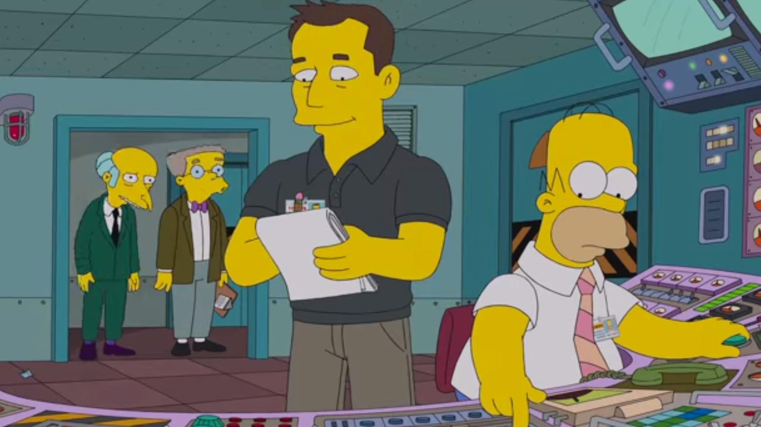 Elon Musk dukket opp i Simpsons: – Elraketter er umulig