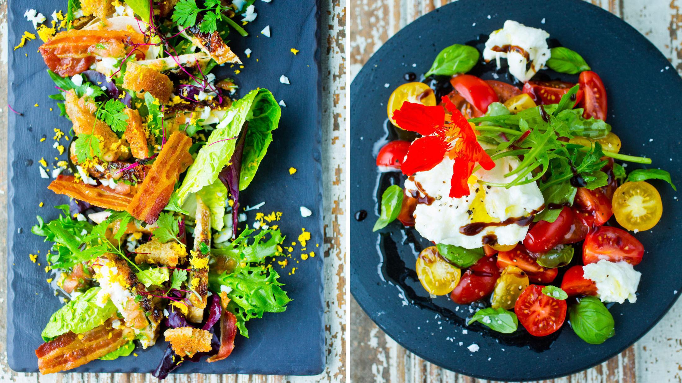 HELT ENKELT: Nyt vårdagene med enkle, friske og vårlige salater i alle varianter. Foto: Sara Johannessen/VG