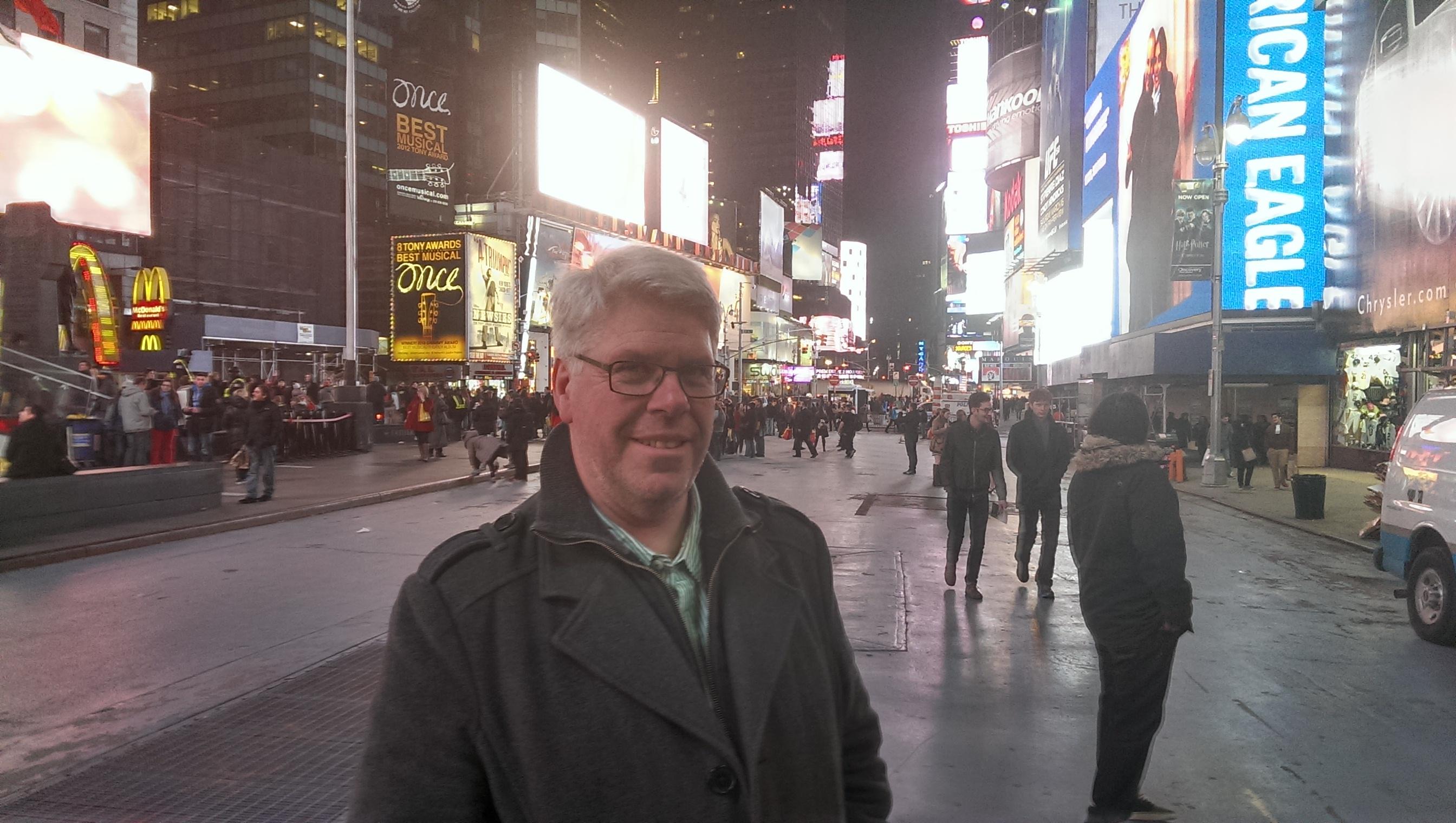 Vi tok bilder med HTC One under svært krevende forhold. Her fra Times Square i New York.Foto: Espen Irwing Swang, Amobil.no
