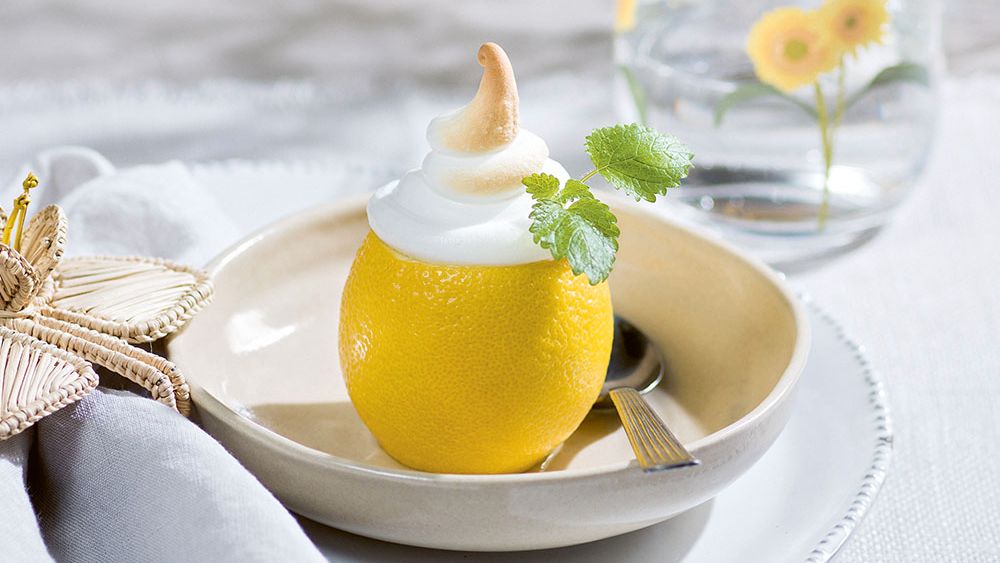 Frysta citroner med marängtopp