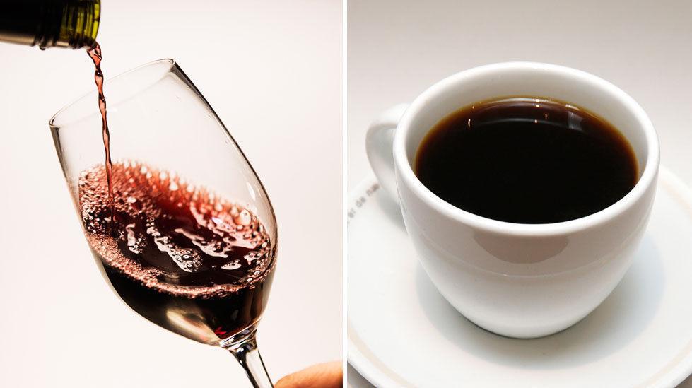 BLANDING: En kaffegründer i California har nå funnet opp vininfusert kaffe. OBS: Dette er illustrasjonsbilder. Foto: Frode Hansen/Trond Solberg/VG
