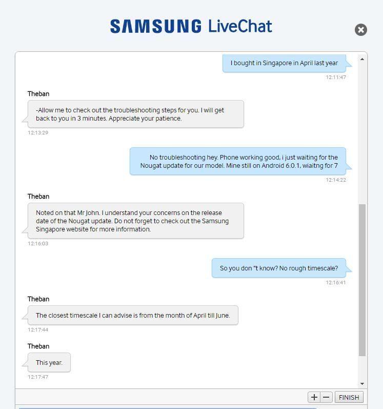 Her fikk brukeren de skuffende nyheten fra Samsung...