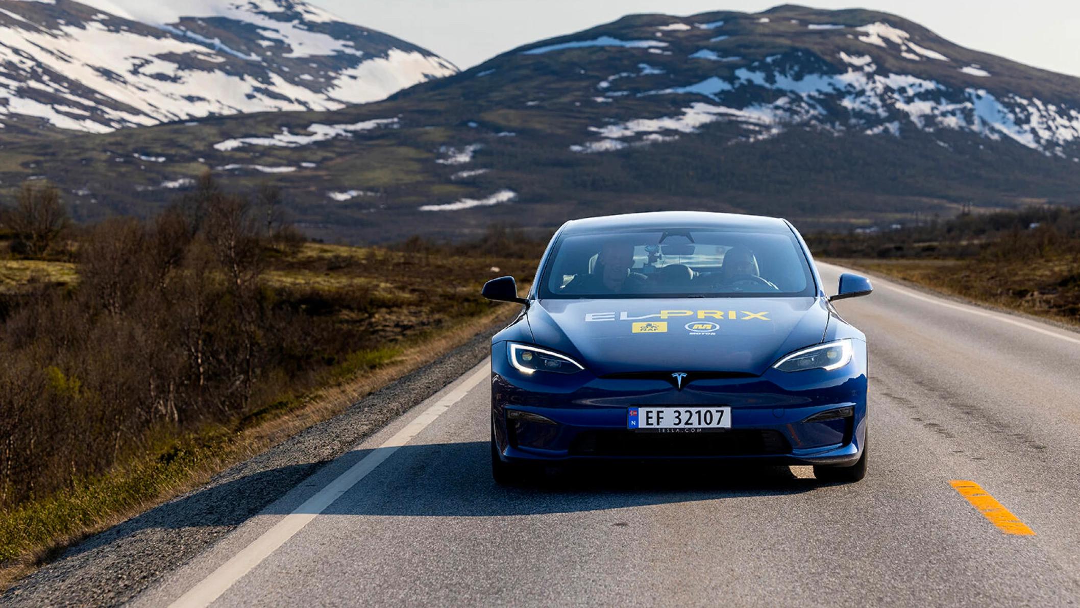 Tesla Model S Long Range klarte 38 kilometer mer enn den offisielle rekkevidden i årets utgave av NAF og Motors rekkeviddetest «El Prix». 