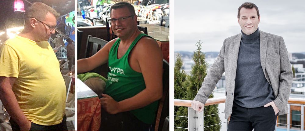 Øystein Haugland, 47, blev av med sin övervikt.