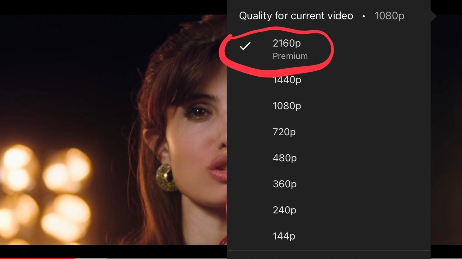 Slik så det ut da Youtube ville begrense 4K-oppløsningen til Premium-abonnementet sitt. Eksperimentet er nå avsluttet, melder de. 