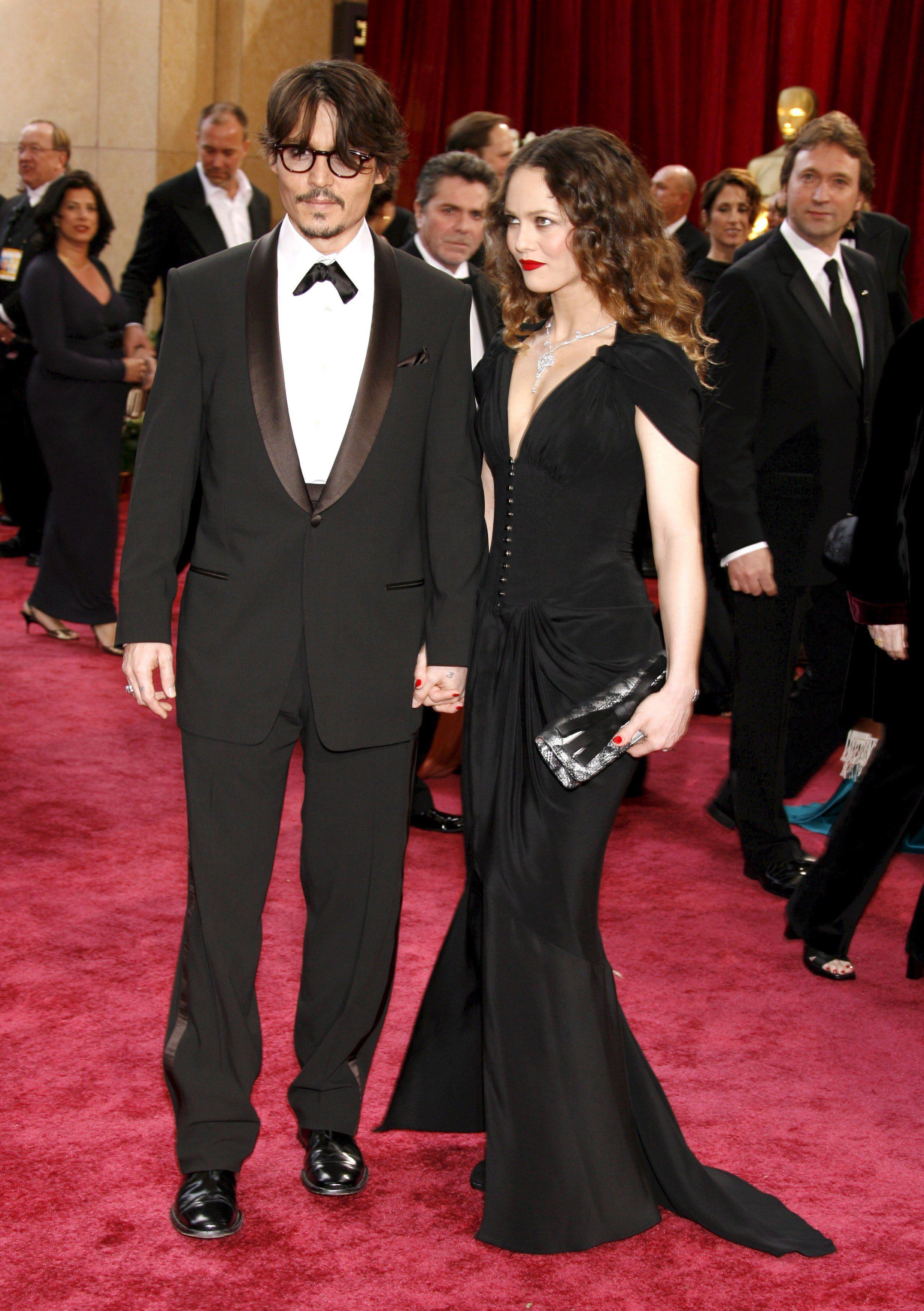 OSCAR-UTDELINGEN: Johnny Depp og Vanessa Paradis på den røde løperen i 2008.