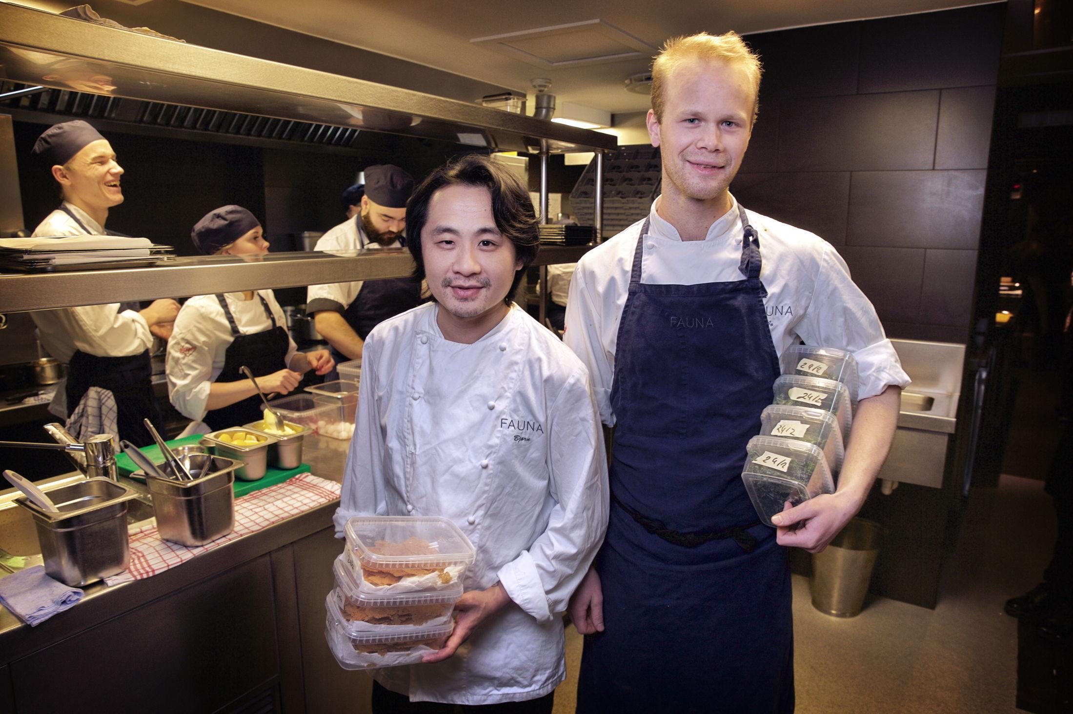 ÈN STJERNE: Björn Svensson og Jo Bøe Klakegg står bak Restaurant Fauna som fikk sin første Michelin-stjerne i fjor. Foto: Mattis Sandblad/VG
