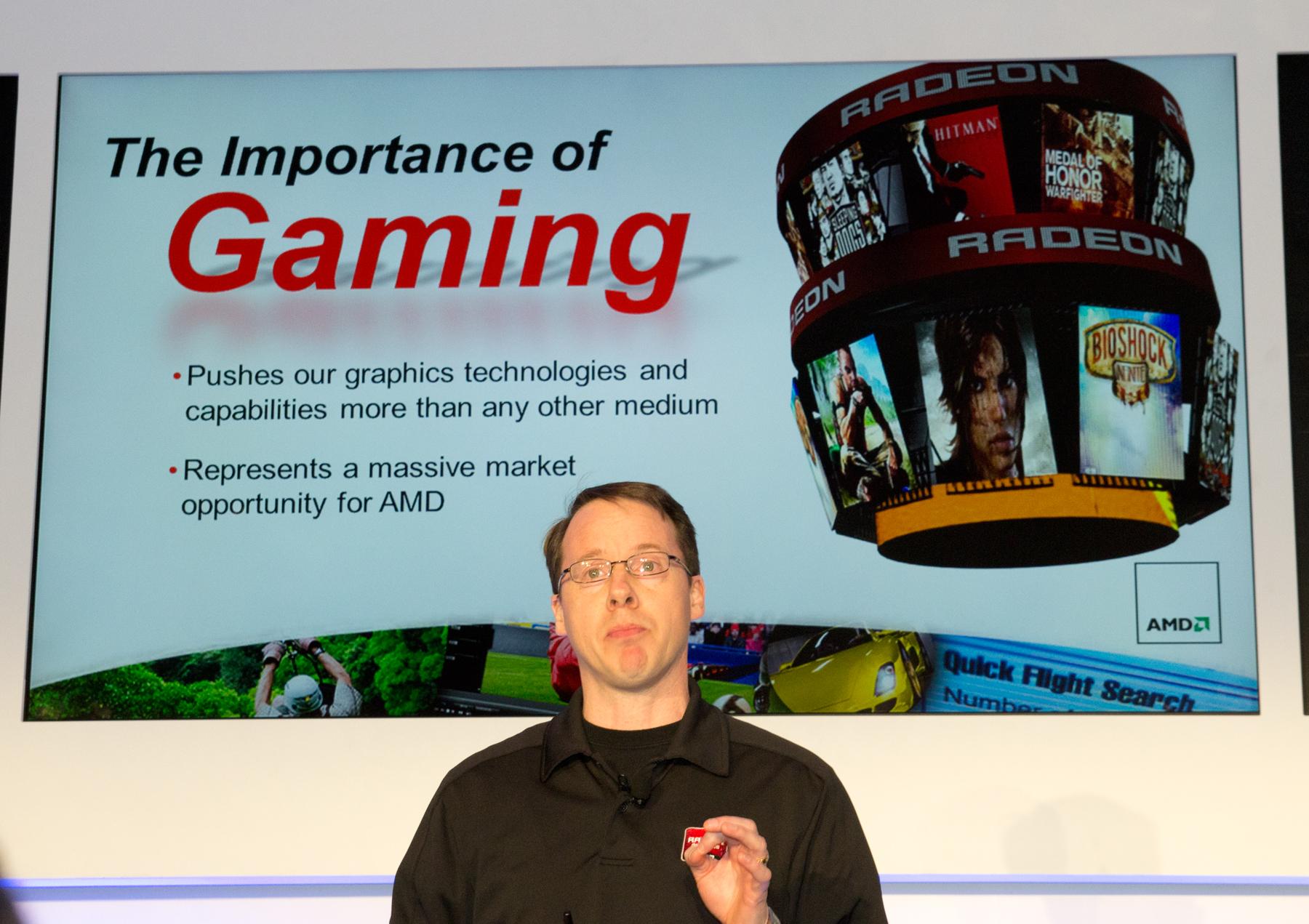 AMD snakker varmt om betydningen av gode spilltitler som er utviklet for nettopp... AMD.Foto: Rolf B. Wegner, Hardware.no