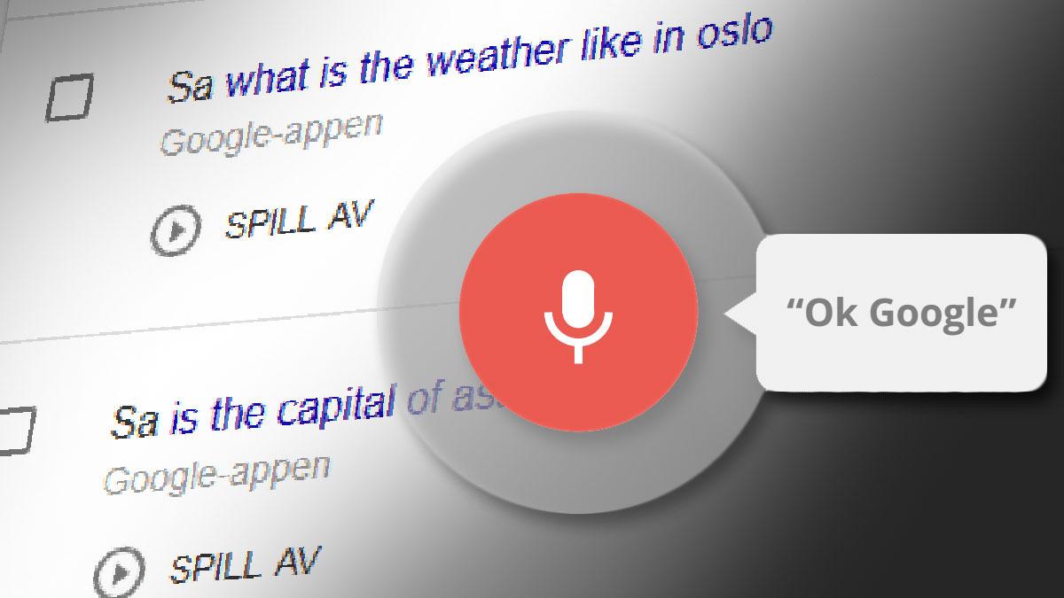 Hør opptak av alt du har søkt på med «OK Google»