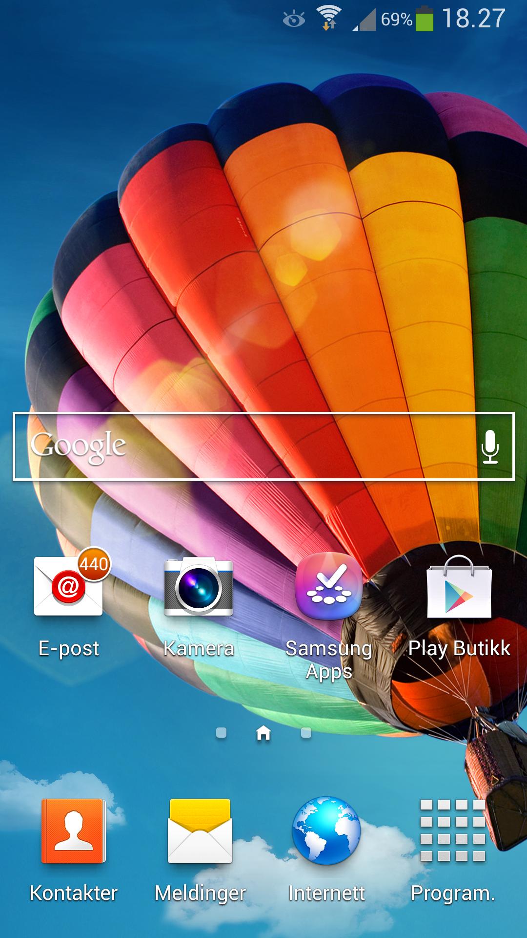 Samsungs Touch Wiz er en fargerik variant av Android-menyene.